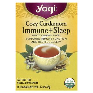תה יוגי - Immune + Sleep - קמומיל חמים , 16 שקיקים