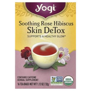 תה יוגי - Skin DeTox עם היביסקוס וורד - 16 שקיות
