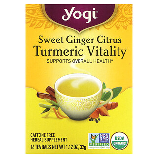 תה יוגי - Turmeric Vitality - 16 שקיקים ללא קפאין