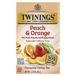 תה צמחים בטעם אפרסק ותפוז - Twinings נטול קפאין