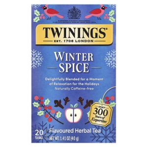 תה צמחים בטעם חורף-תבלינים TWININGS ללא קפאין - 20 שקיקים