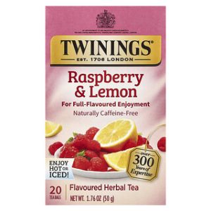 תה צמחים בטעמים - פטל ולימון ללא קפאין - Twinings