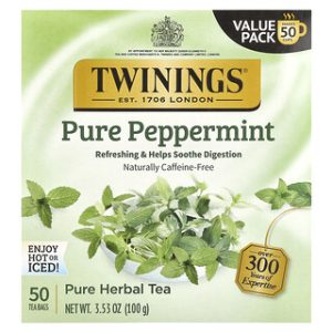 תה צמחים טהור פפראמין - ללא קפאין - Twinings 50 שקיקים