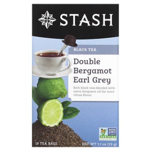 תה שחור ארל גריי כפול ברגמוט - 18 שקיקים - Stash Tea