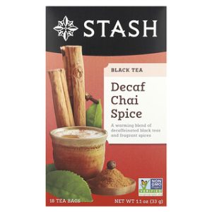 תה שחור נטול קפאין צ'אי ספייס - 18 שקיקים , Stash Tea