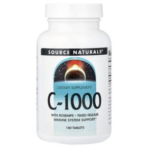 תוסף ויטמין C-1000 , Source Naturals - 100 טבליות