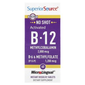 תוספי B12 מבית Superior Source - 60 טבליות