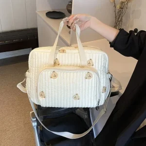 תיק עגלה גדול ומאורגן- Mommy Bag רקום לנשים