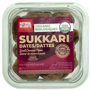 תמרים סוכרי אורגניים Natural Delights 198 גרם