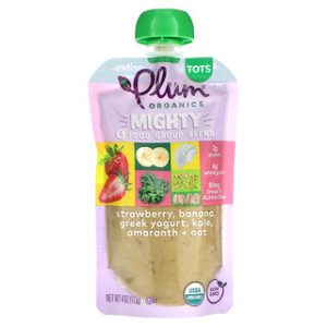 תערובת מזון לתינוקות , תות בננה יוגורט- Plum Organics