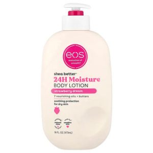 EOS קרם גוף Shea Better תות 24H - 473 מ"ל - לחות אינטנסיבית