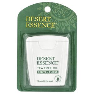 חוט דנטלי שמן עץ התה Desert Essence - שעווה - 50 יארד