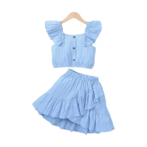 סט בגדי קיץ לבנות- חולצה וחצאית נסיכות 8-12