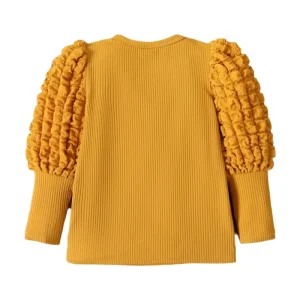 חולצת טריקו בנות לפעוטות עם שרוולים תפוחים - PatPat