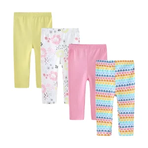 מכנסי תינוקות רכים 100% כותנה- 4 יח' Kiddiezoom