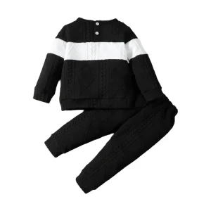 סט בגדי ילדים בנים 2 חלקים , חליפת ספורט לחורף