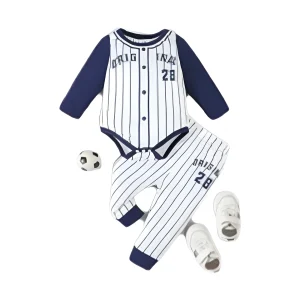 סט בגדי תינוקות בייסבול - 0-18 חודשים