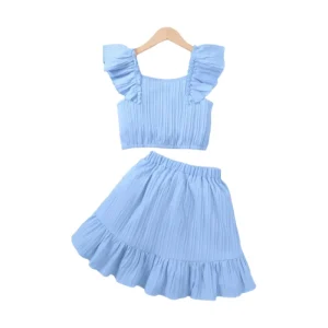 סט קיץ נסיכותי לילדות- חולצה וחצאית, 8-12