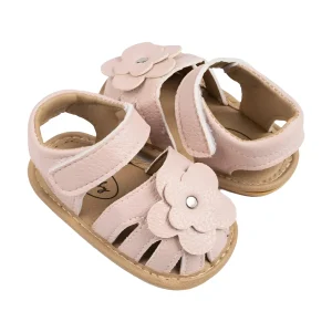 סנדלי תינוקות בנות - פרחים - נעלי חוף רכות