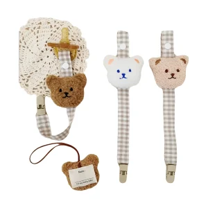 קליפס מוצץ לתינוק - Cute Bear - מחזיק מוצץ בטיחותי