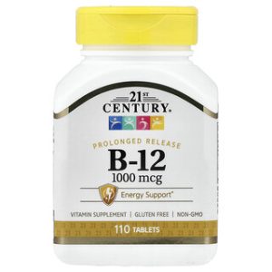 B12 משחרר לאט 1000 מקג - 110 טבליות - 21st Century
