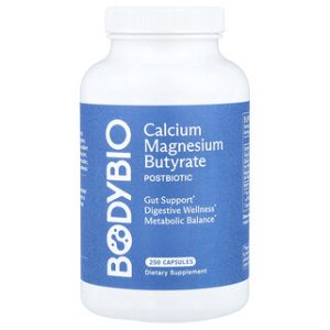 BodyBio - כדורי סידן מגנזיום בוטיראט - 250 כמוסות