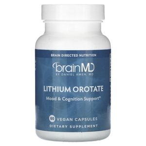 BrainMD Lithium Orotate 5 מ"ג - 60 כמוסות טבעוניות
