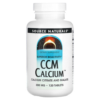 CCM Calcium 300 מ"ג - תוסף סידן מקצועי - Source Naturals
