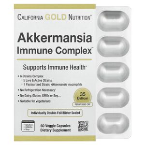 California Gold Nutrition Akkermansia - פרוביוטיקה חיזוק חסינות