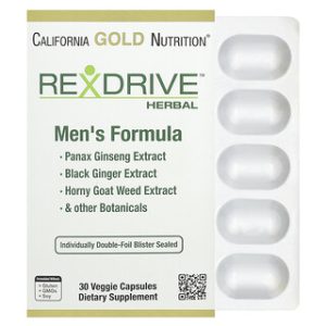 California Gold Rexdrive - תוסף לגבר עם ג'ינסנג