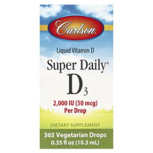 Carlson Super Daily D3 2000IU - ויטמין D3 טיפתי לילדים
