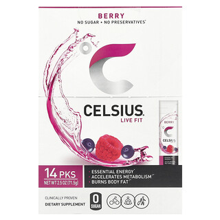 Celsius Live Fit Berry - חבילות 14 On-The-Go