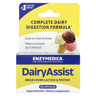 DairyAssist® - אנזימי עיכול לקטוז - 30 כמוסות