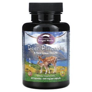 Deer Placenta 500mg - כמוסות שיליה אייליות Dragon Herbs