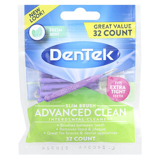 DenTek Slim Brush - מברשות בין שיניים בניחוח מנטה 32 יח'