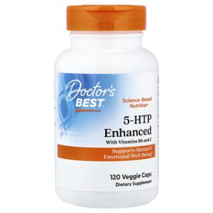 Doctors Best 5-HTP עם B6 ו-C - 120 כמוסות צמחיות