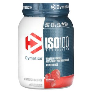 Dymatize ISO100 חלבון מי גבינה מבודד תות 610 גרם