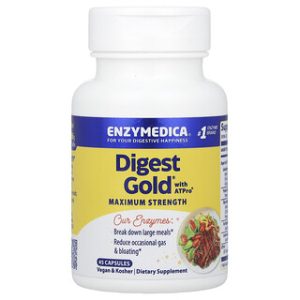 Enzymedica Digest Gold - אנזימי עיכול עוצמתיים - 45 כמוסות