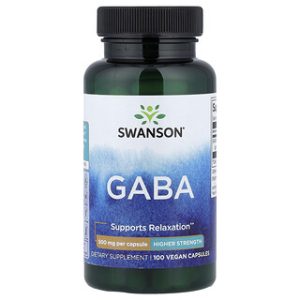 GABA Swanson - תוסף תזונה להרגעה 100 כמוסות טבעוניות