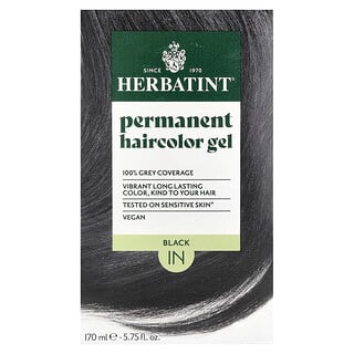 Herbatint 1N שחור - ג'ל צבע שיער קבוע 170 מ"ל