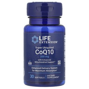 Life Extension Super Ubiquinol CoQ10 200 מ"ג - תמיכה מיטוכונדרית