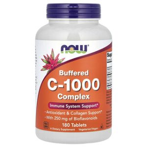 NOW Foods Buffered C-1000 - ויטמין C מוגן 180 טבליות