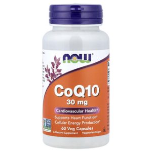 NOW Foods CoQ10 30 מ"ג - 60 כמוסות צמחיות - בריאות הלב
