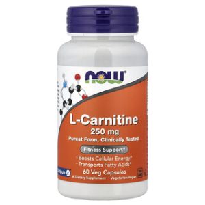 NOW Foods L-Carnitine 250mg - 60 כמוסות טבעוניות
