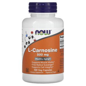 NOW Foods L-Carnosine 500 מ"ג , 100 כמוסות צמחיות