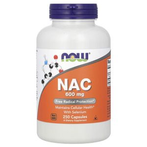 NOW Foods NAC 600 מ"ג - 250 כמוסות - תוסף תזונה
