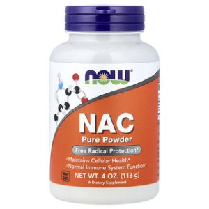 NOW Foods NAC אבקה טהורה 113 גרם - תמיכה נוגדת חמצון
