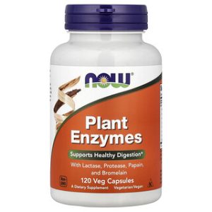 NOW Foods - Plant Enzymes - תוסף עיכול טבעי - 120 כמוסות