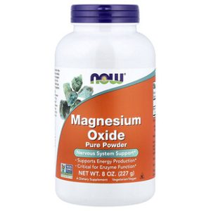 NOW Magnesium Oxide Pure - אבקת מגנזיום טהור 227 גרם