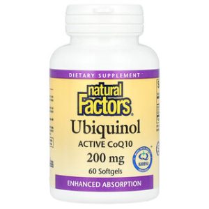 Natural Factors Ubiquinol 200 מ"ג - 60 כמוסות רכות